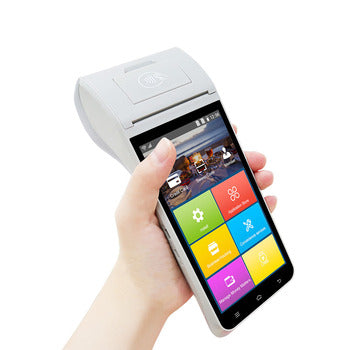 Z91 Top Quality Handheld Android POS Terminal with Printer NFC Card Reader for Online Ordering ,ticket Printing, Data Collection